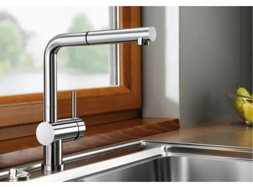 Blanco Linus - S - F drezová batéria s vyťahovacou sprškou chróm 514023