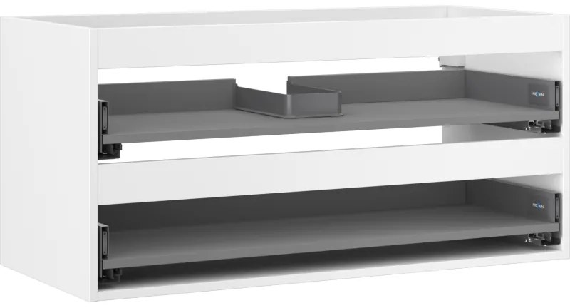 Mexen Box-A, závesná skrinka 100 cm, 2 zásuvky, biela matná, 91AX0-1000-470-2-01