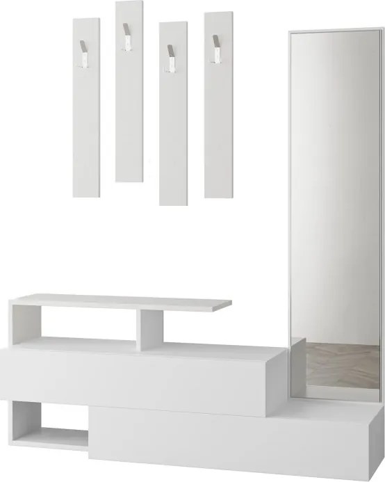 Predsieňová stena Houseland Ramda biela