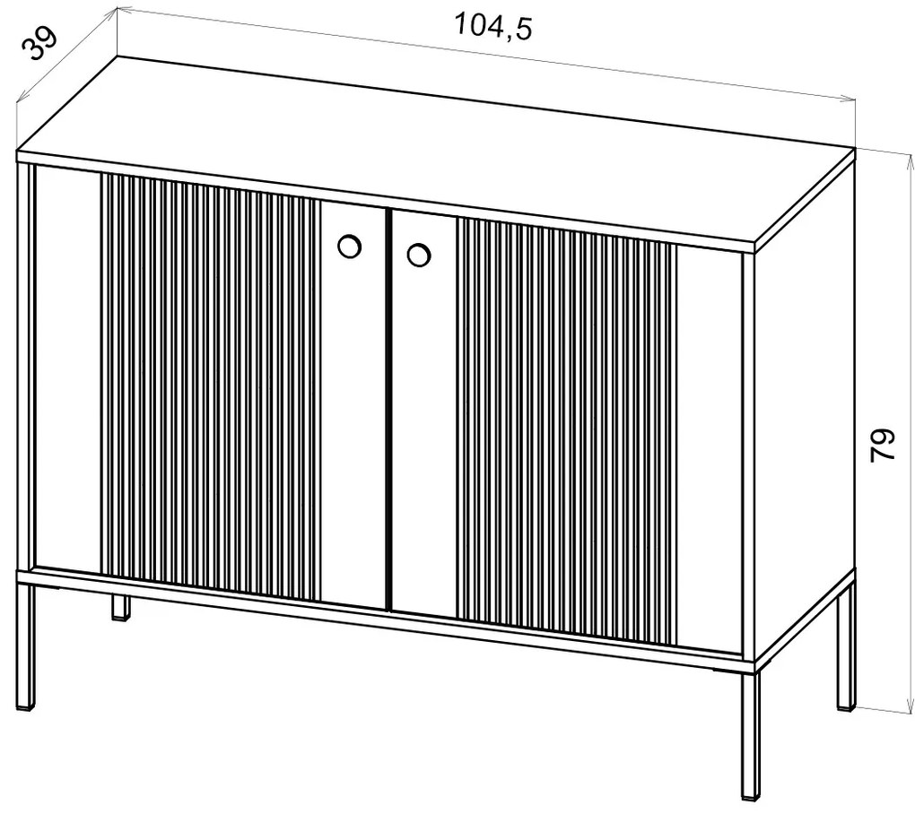 Komoda Iseo I 104,5 cm zelená