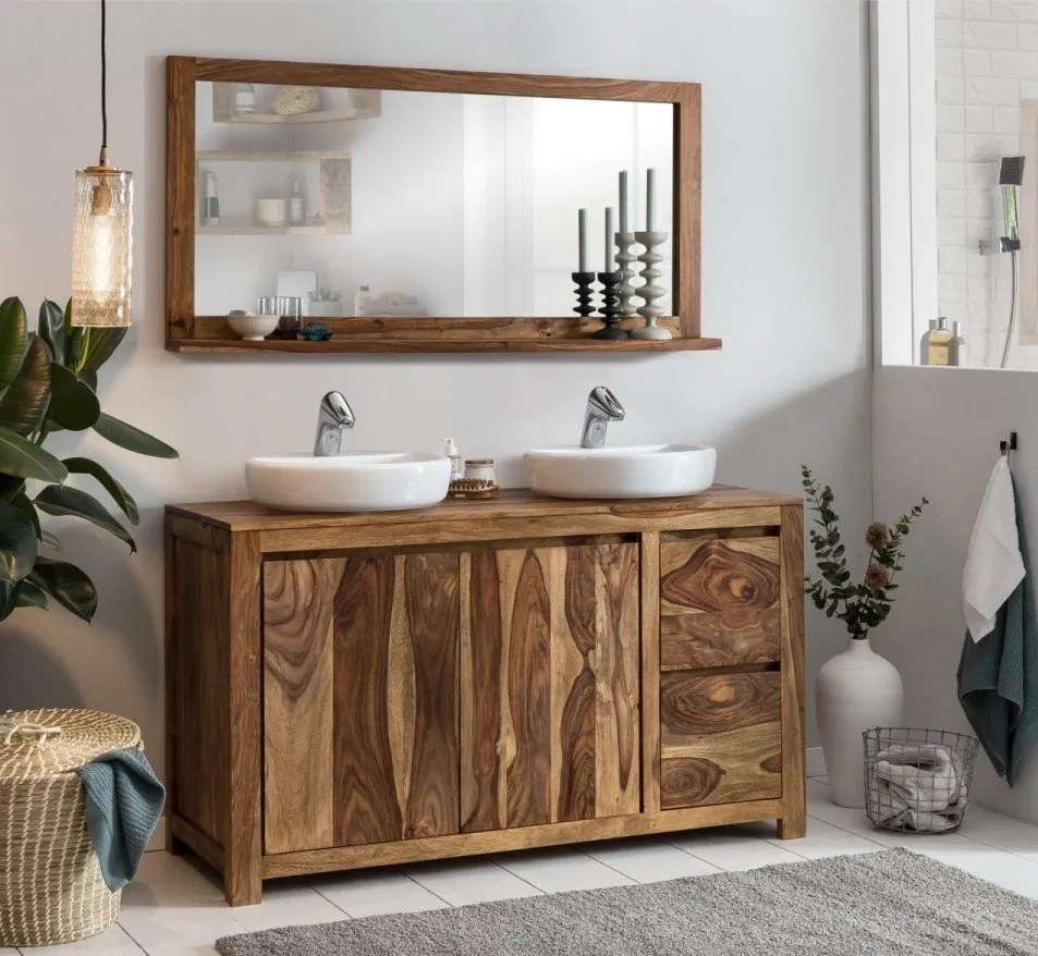 furniture-nabytek.cz - Drevená skrinka pod umývadlo masív 130x70x45