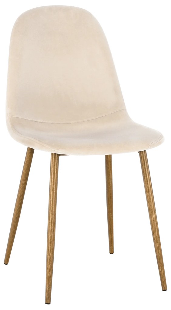 Kondela Stolička, béžová Dulux Velvet látka/buk, LEGA 70795