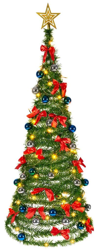 Umelo vianočný stromček Pop-up, modro / strieborný, 120 cm