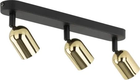 LED bodové svietidlo TOP 3xGU10/10W/230V čierna/zlatá