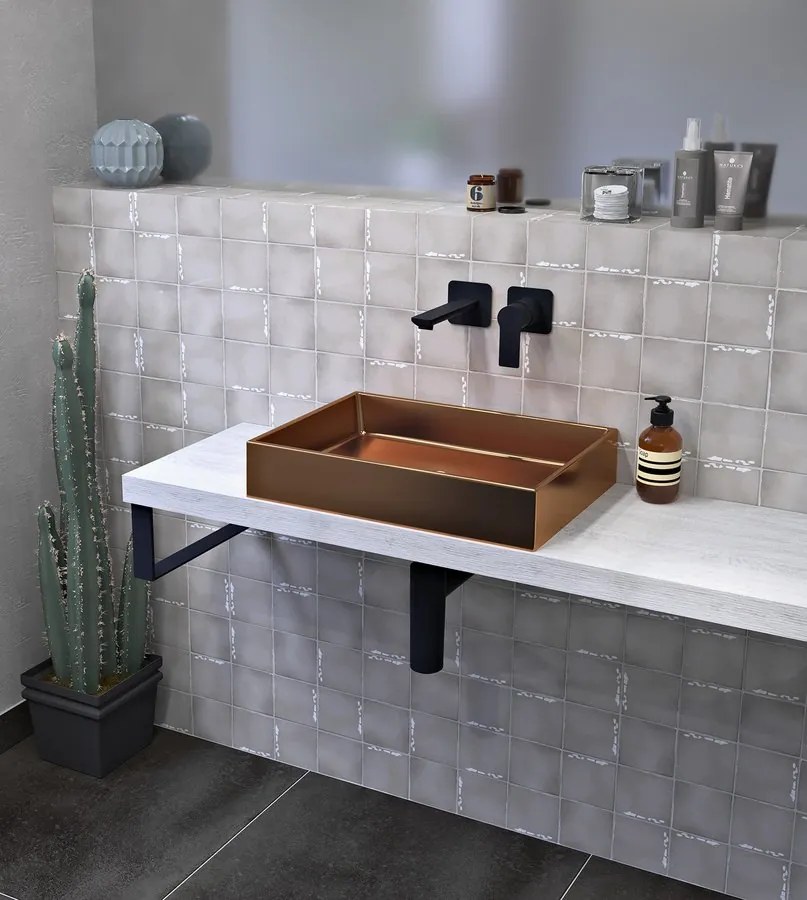 Sapho Sapho, AVICE doska pod umývadlo 100x50cm, hrúbka 5cm, dub Rover, AV104