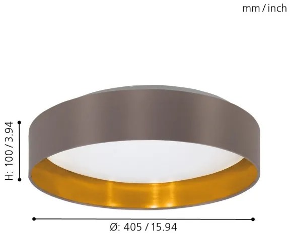 Eglo 31625 - LED stropné svietidlo MASERLO LED SMD/18W/230V