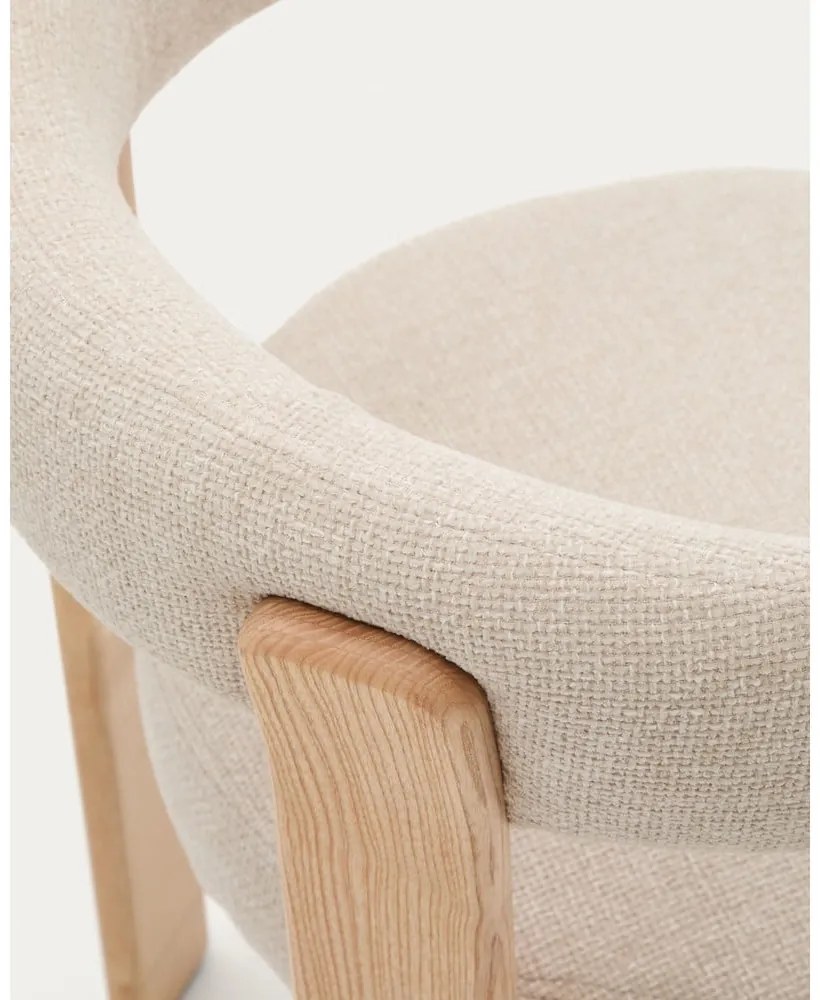 Béžová/v prírodnej farbe jedálenská stolička z jaseňového dreva Granite – Kave Home