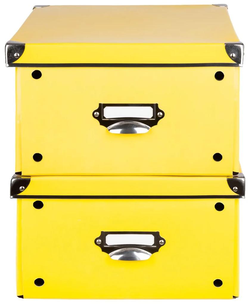 MELINERA® Úložný maxi box, 2 kusy (žltá), žltá (100300228)