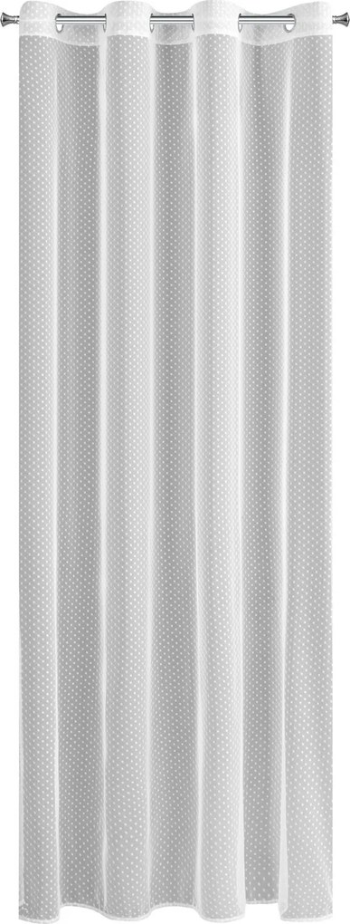 ZÁCLONA NA KRÚŽKOCH JULITA 140X250 CM BIELA