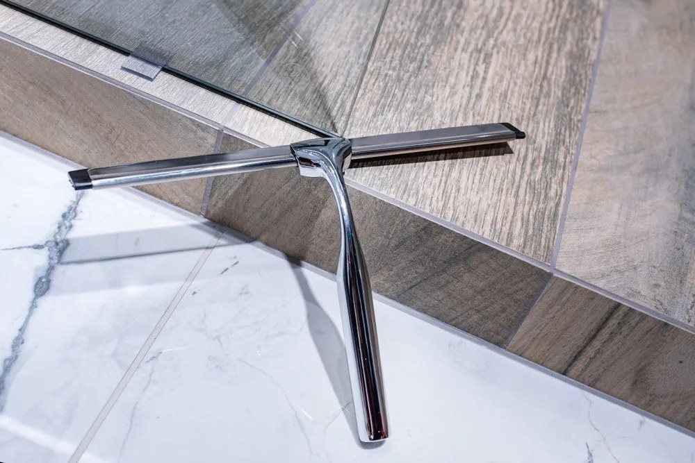 Kovová stierka na sprchové kúty - kov/chróm