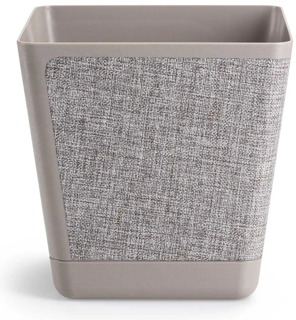 PLASTOVÝ KVETINÁČ PILEA TX 18X18 CM BÉŽOVÁ