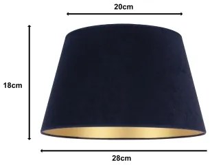 Duolla - Tienidlo k stolnej lampe CONE M E27 pr. 28 cm modrá
