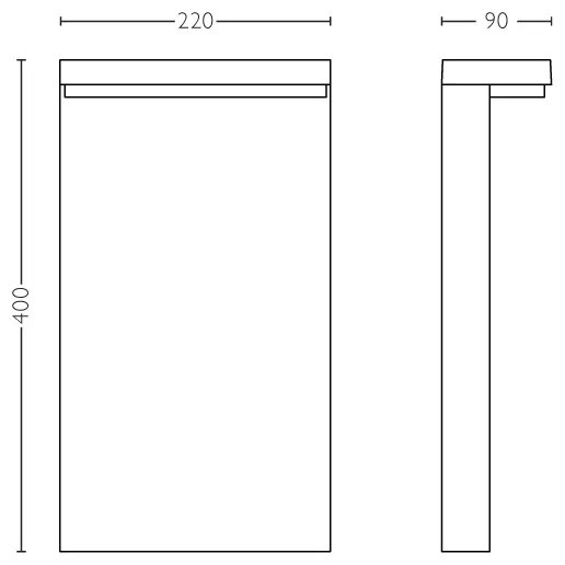 Philips 16485/93/P0 - LED Vonkajšia lampa BUSTAN 2xLED/4,5W/230V IP44