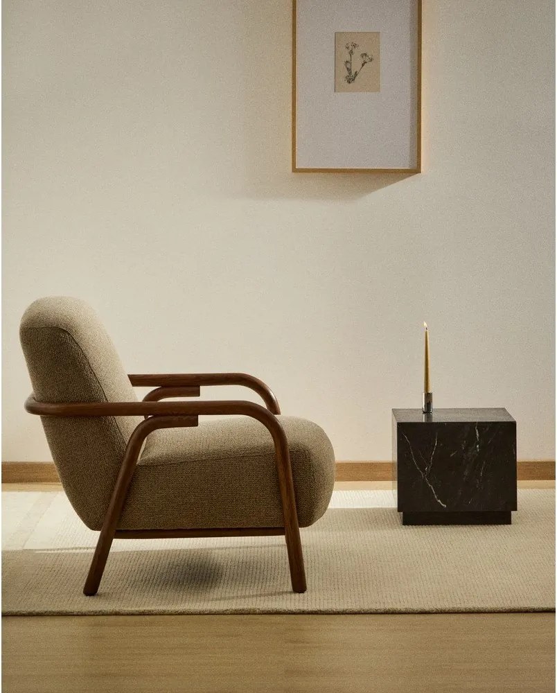 Taupe ženilkové kreslo Sylo – Kave Home