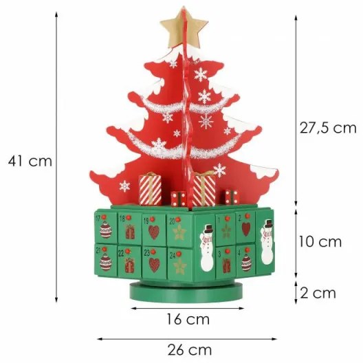SPRINGOS Adventný kalendár Stromček s priehradkami