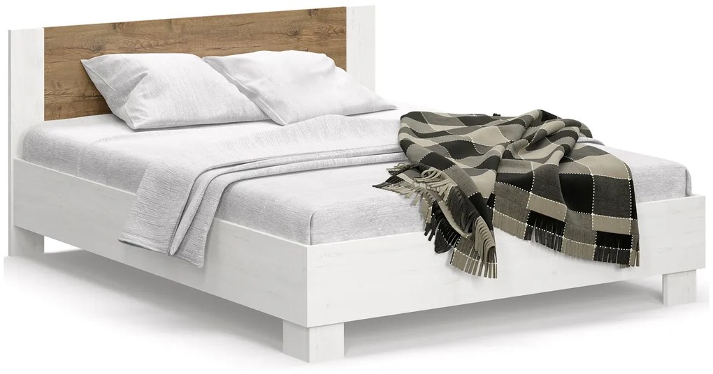 Manželská posteľ s roštom Mateo LB-180 180x200 cm - sosna Andersen / dub april