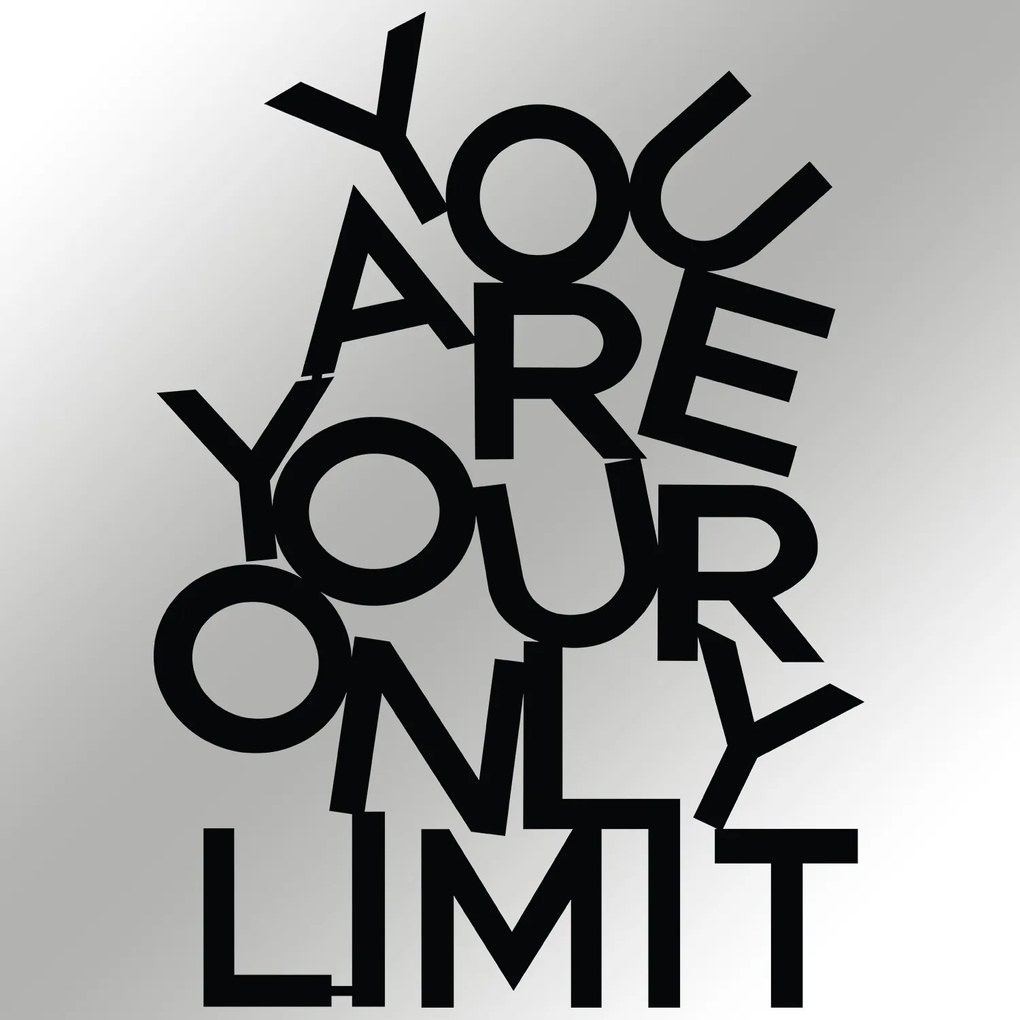 Nástenná kovová dekorácia Limit čierna