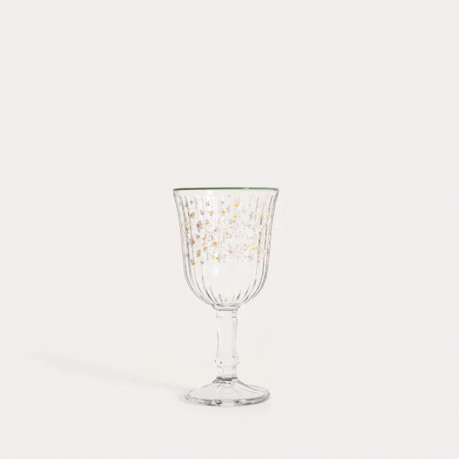 Pohár GARDINO FLOWERS na stopke, s kvietkami 778070 180 ml