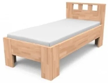 Texpol LUCIA - masívna buková posteľ s ozdobným čelom 160 x 200 cm, buk masív