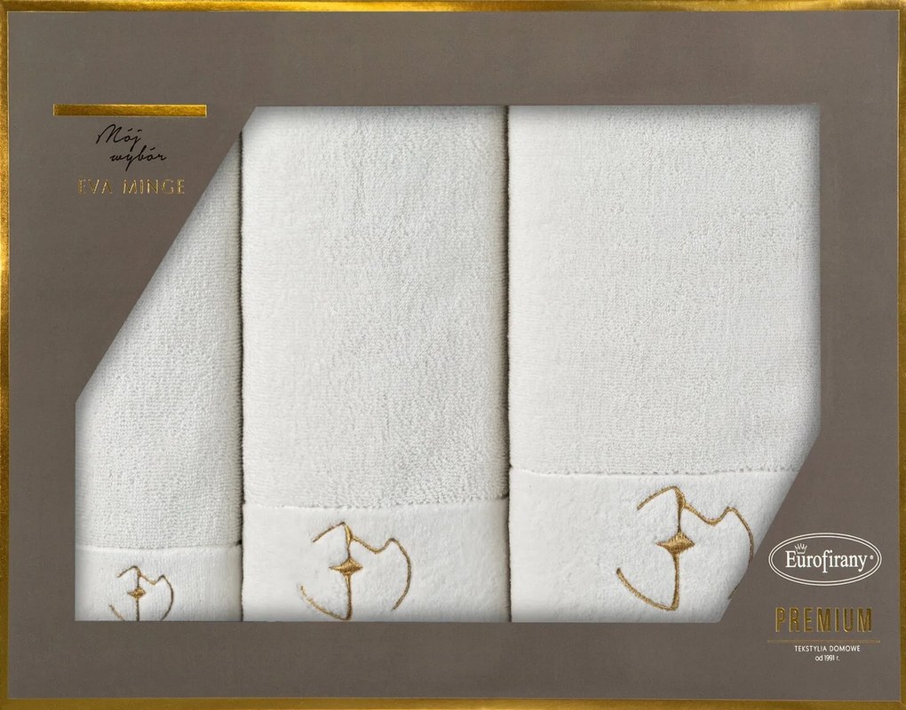 FROTÉ UTERÁK EVA MINGE GAJA SADA 1KS 30X50 CM, 1KS 50X90 CM, 1KS 70X140 CM KRÉMOVÁ