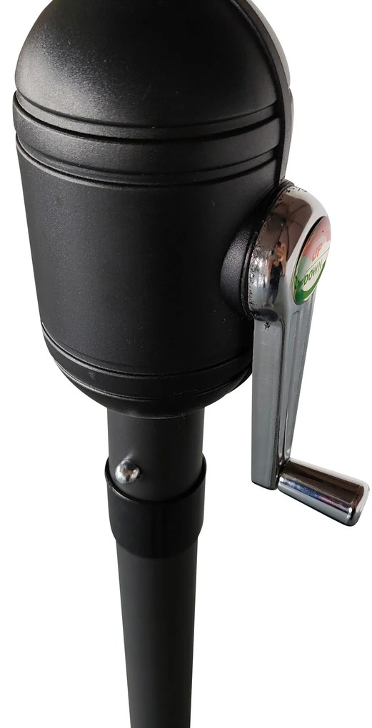 Záhradný slnečník Houseland Luna s LED osvetlením 270 cm tmavo hnedý