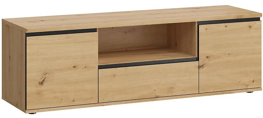 TV stolík Naxos 05 dub artisan/dub artisan čierna mat