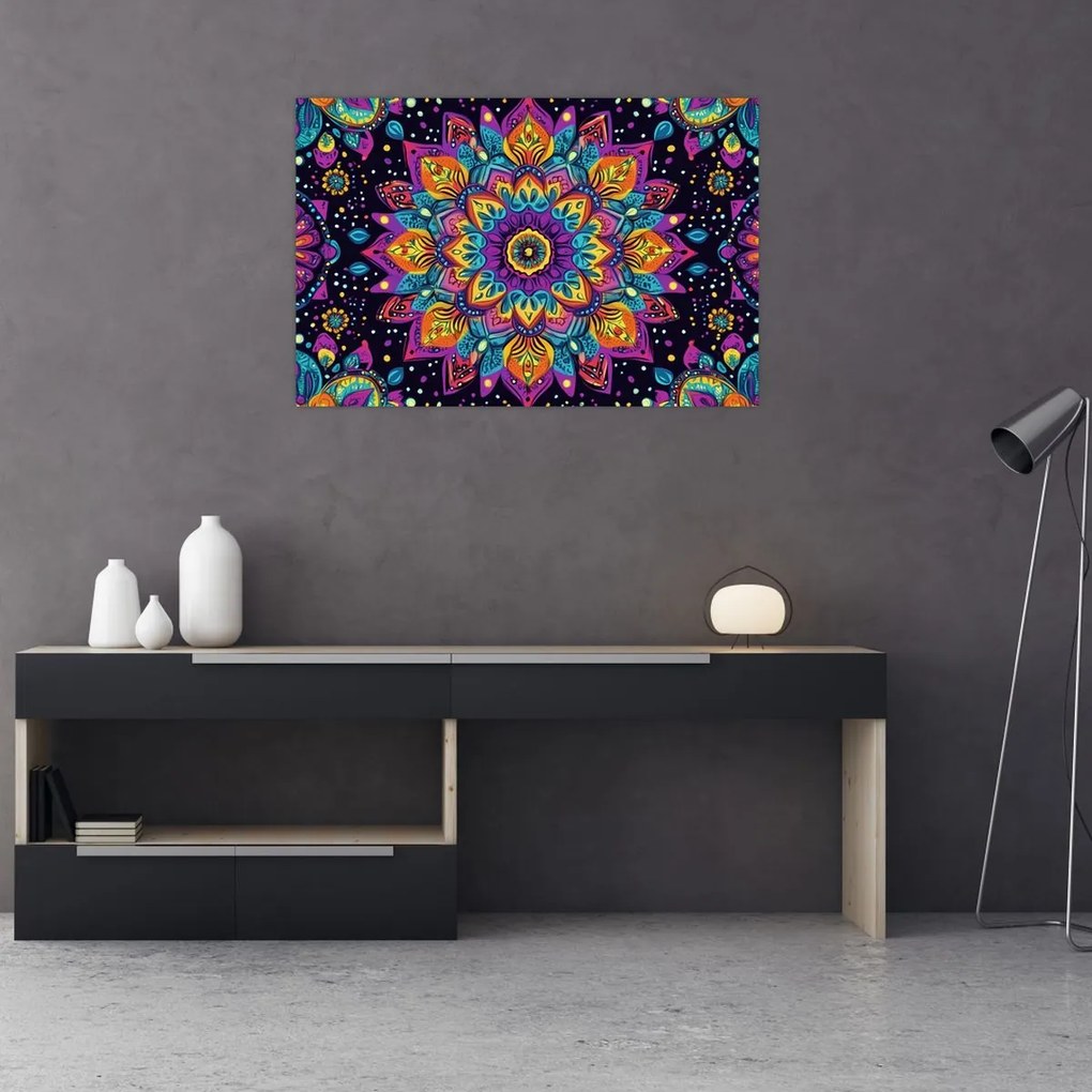 Obraz - Kaleidoskopická mandala (90x60 cm)