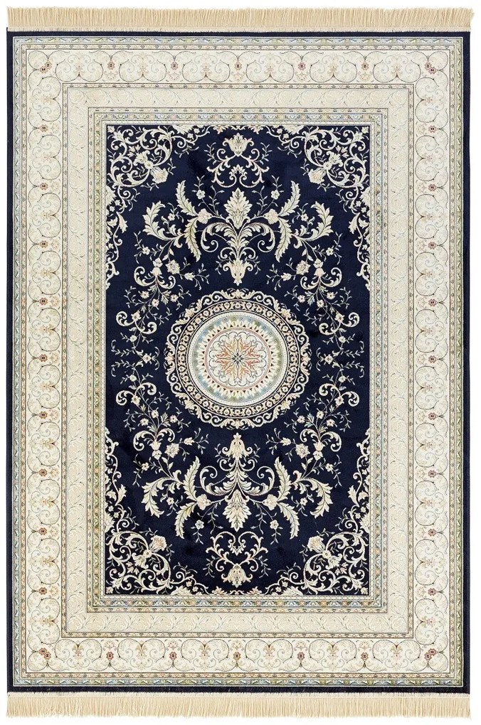 Nouristan - Hanse Home koberce Kusový koberec Naveh 104371 Dark-blue - 140x95 cm