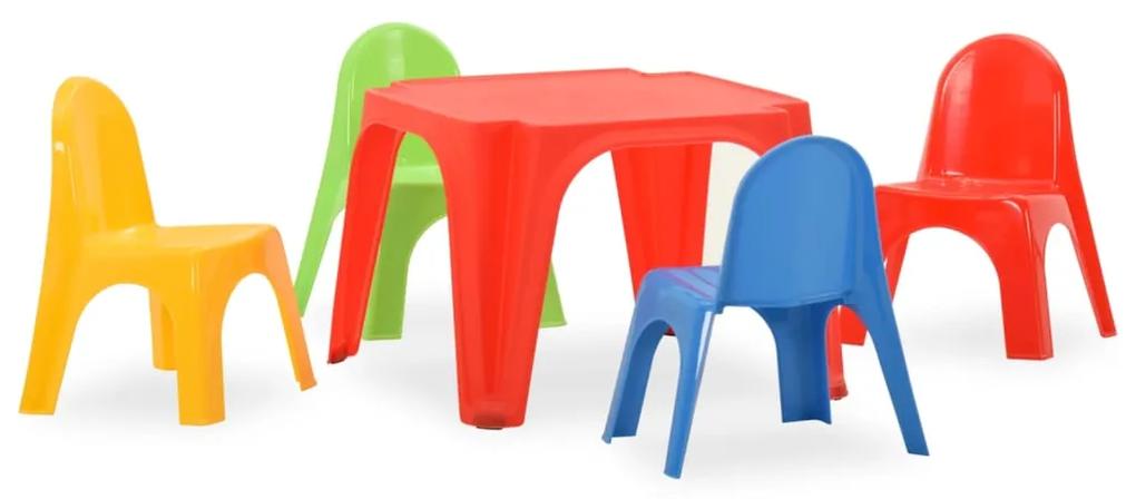 vidaXL Detská súprava stola a stoličiek PP