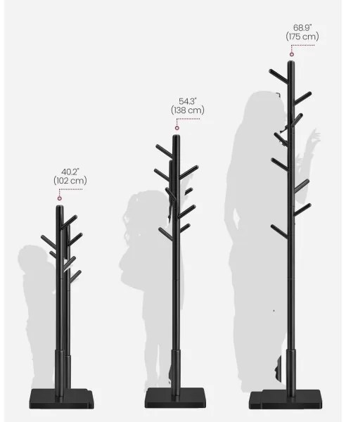 Stojanový vešiak LINEA čierny