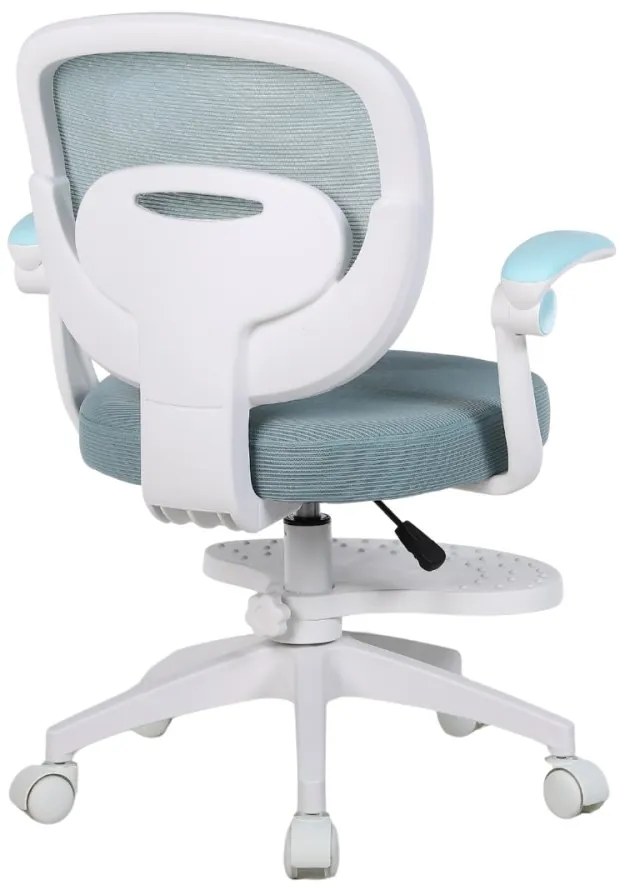 Detská otočná stolička Neoseat JUNI 008 s podnožou — látka, modrá