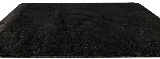 Kúpeľňový koberček Galaxy čierny, kruhy