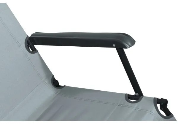 Skladacie polohovateľné kreslo šedá/čierna