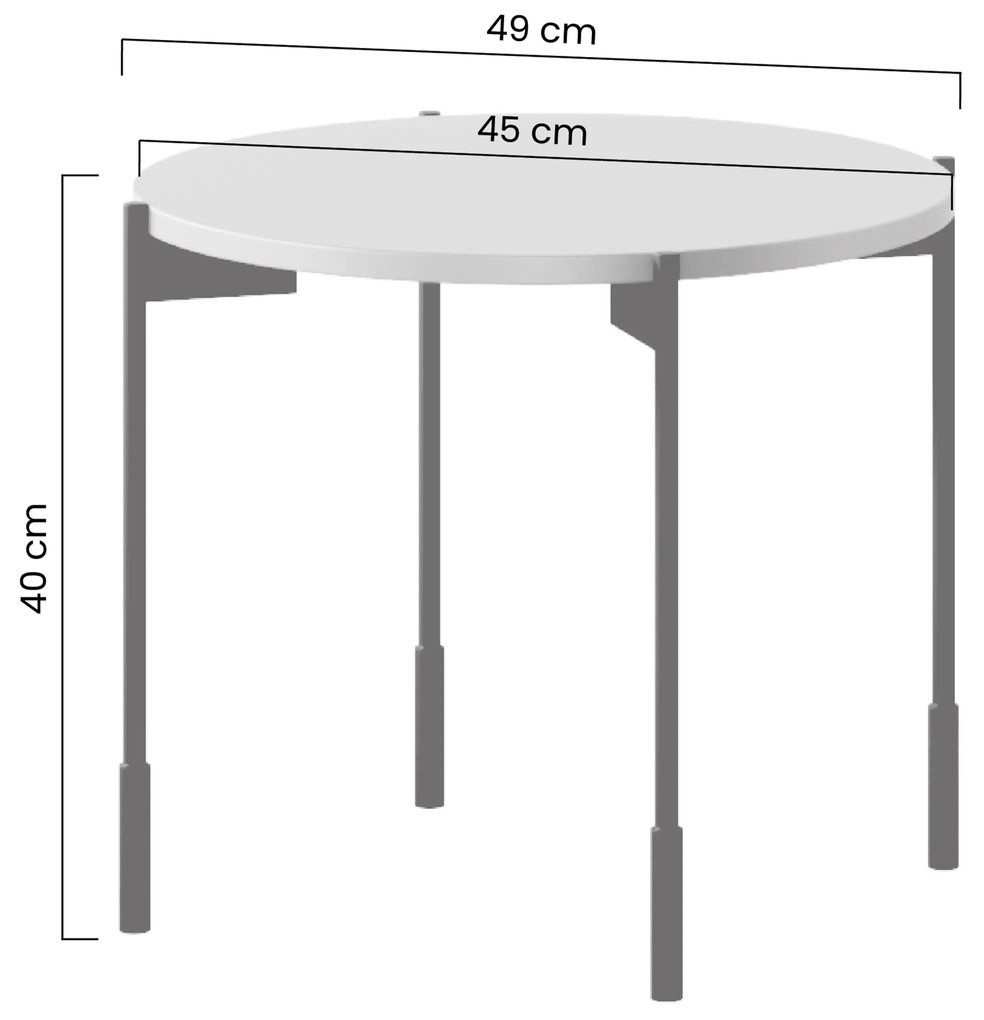 Odkladací stolík Sonatia 45 cm - olivová