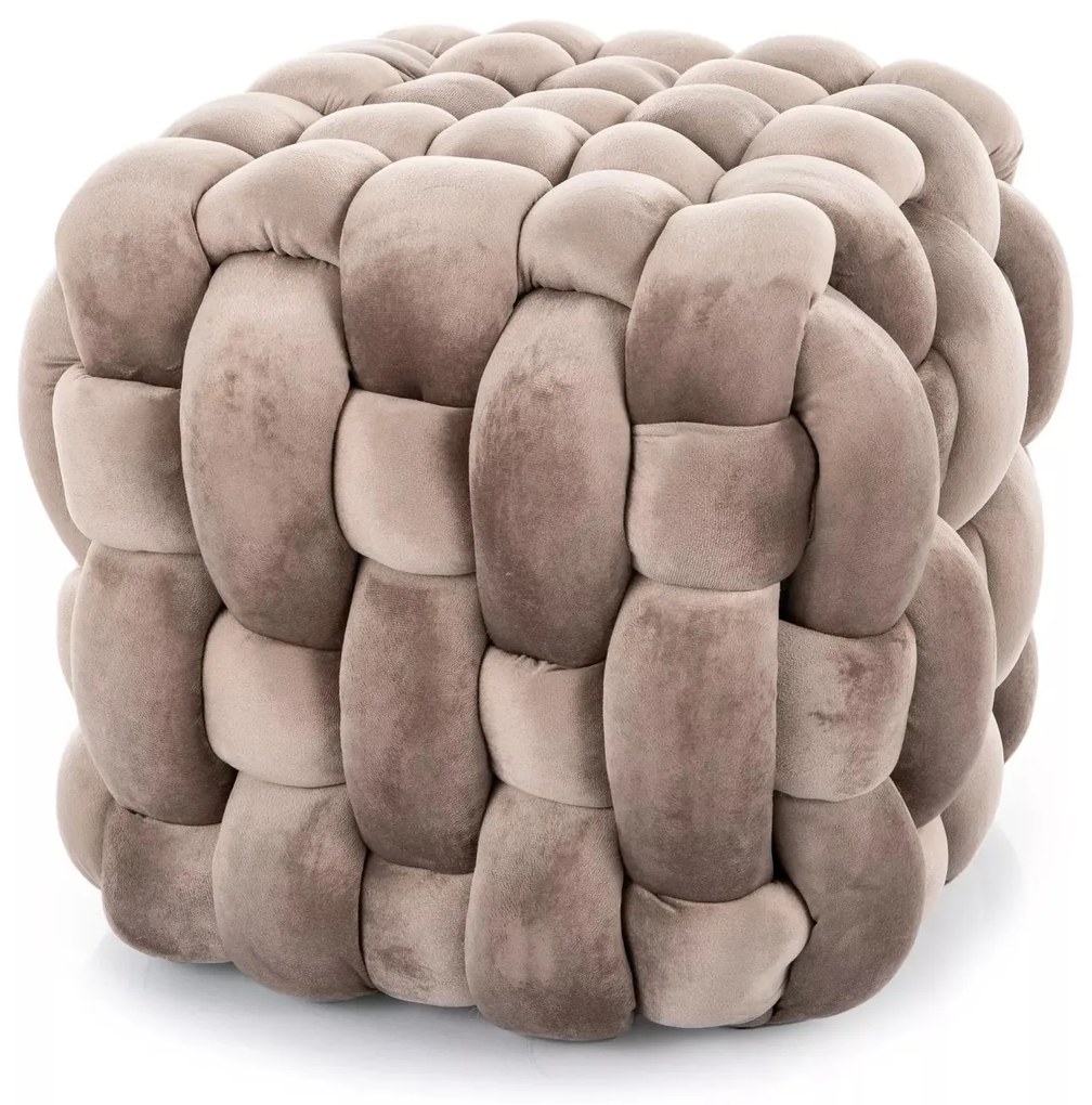 Taburet Faris Velvet tmavě béžový