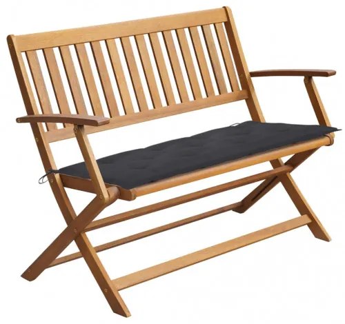 vidaXL Záhradná lavička s podložkou 120 cm akáciový masív-
