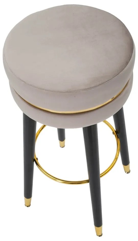 Svetlosivá čalúnená barová stolička (výška sedadla 74 cm) Paris – Mauro Ferretti