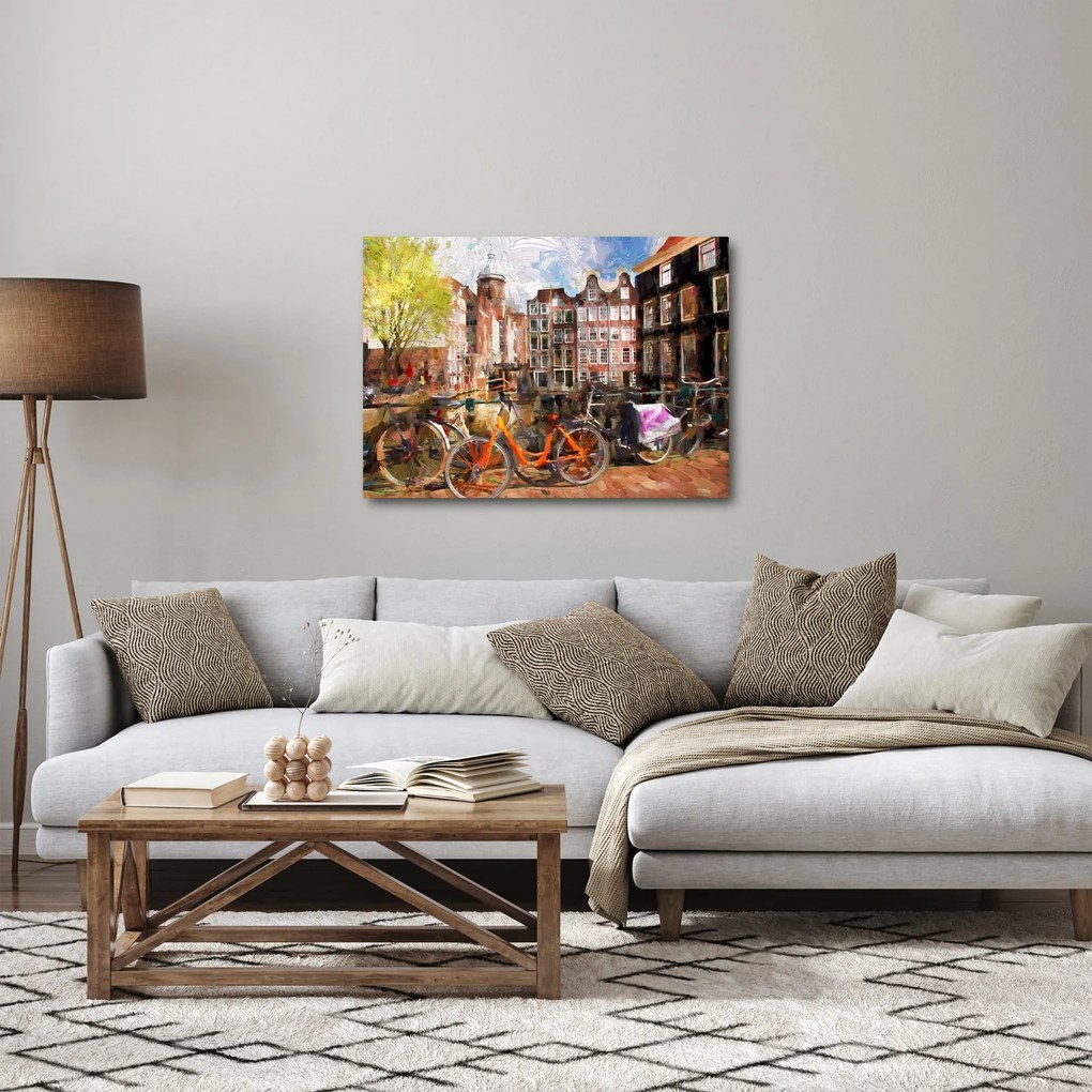 Obraz - Amsterdam, maľba (70x50 cm)