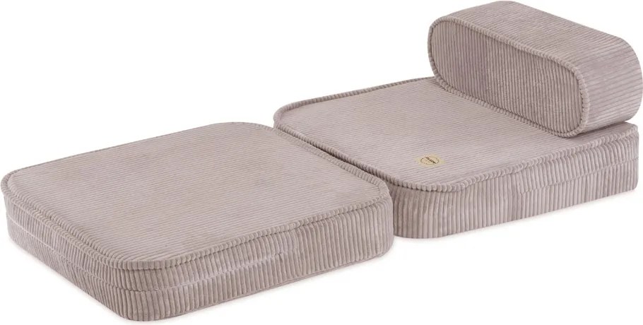 Detské polohovacie kreslo, 150x60x25 cm, prémiový béžový manšester