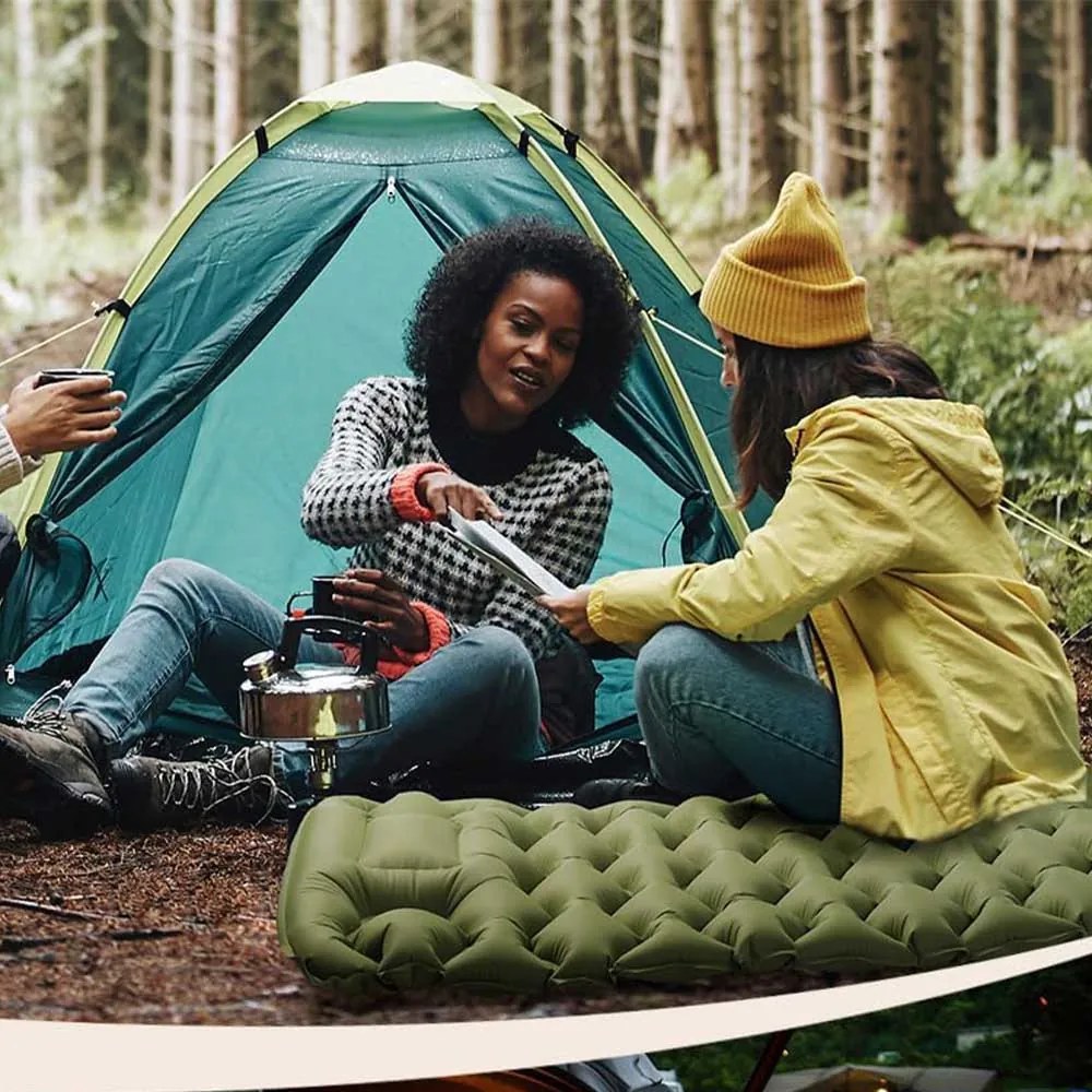 Turistický matrac pre jednu osobu, zelená