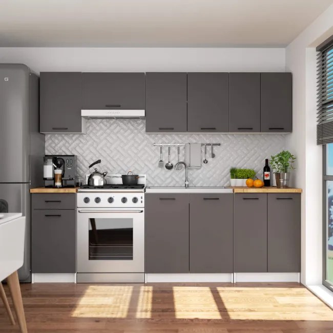 Spodná kuchynská skrinka na rúru OLIWIA S60KU biela / sivá