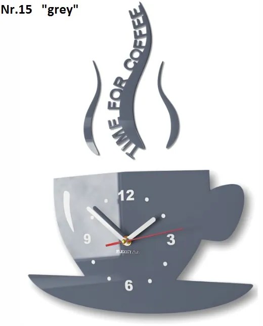 Nástenné hodiny Time for coffee Tmavomodrá