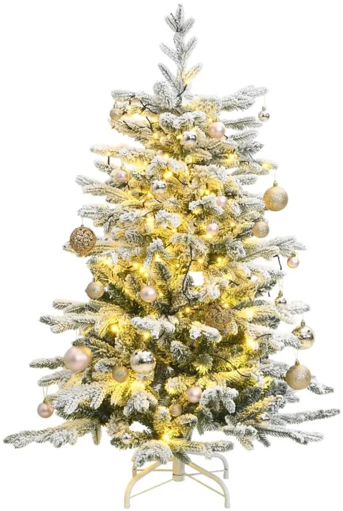 Umelý výklopný vianočný stromček 150 LED a sada gulí 150 cm 3210464