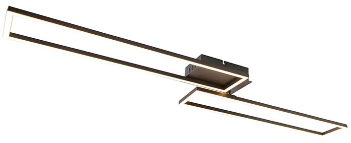 Stropné svietidlo predĺžené čierne 3-stupňové stmievateľné - Plazas Novo