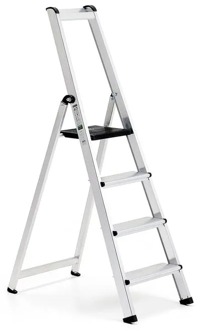Skladací hliníkový rebrík UPWARD, 4 priečky, výška 880 mm