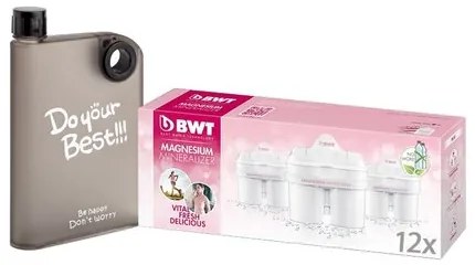 BWT Náhradné filtre 12 ks s darčekom - designová fľaša Maxxo A5