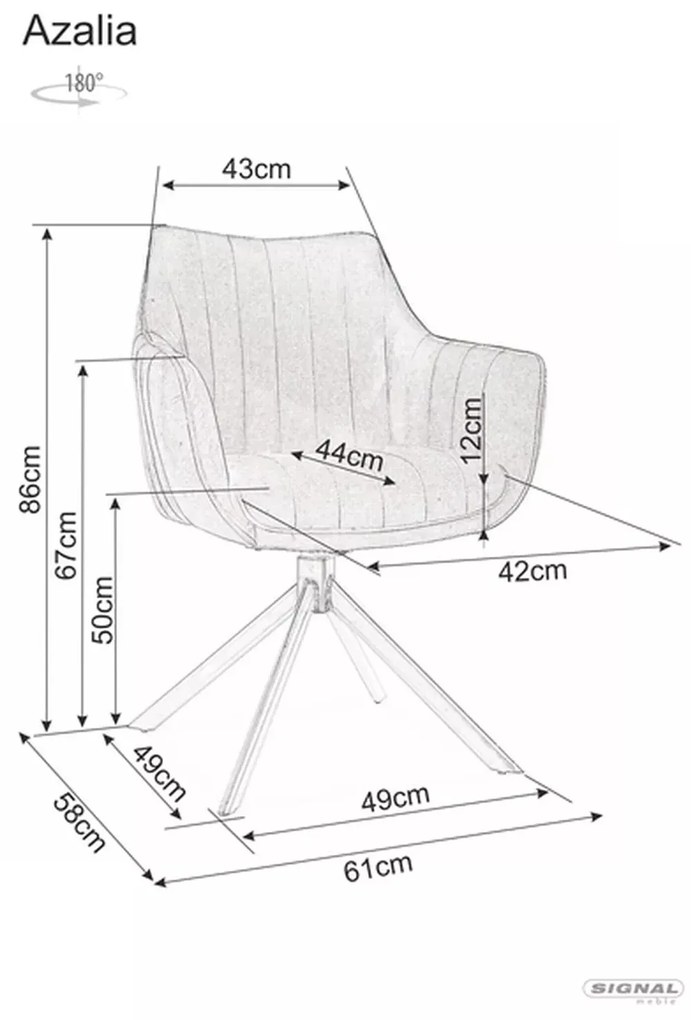 Otočné jídelní křeslo Azalia Brego - výber z 5 prevedení