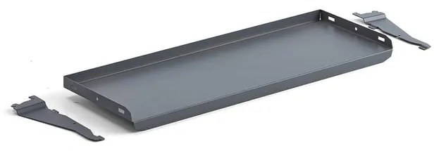 Naklonená kovová polica pre stôl ROBUST/SOLID, 900x300 mm, tmavošedá