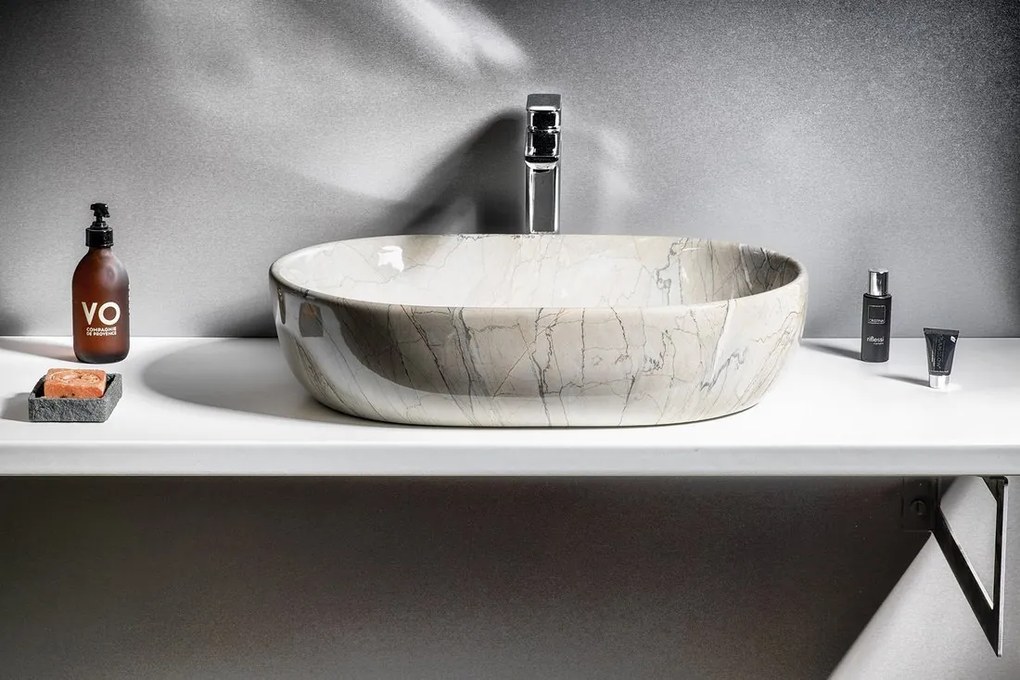 Sapho Sapho, DALMA keramické umývadlo 59x14x42 cm, grigio, MM413