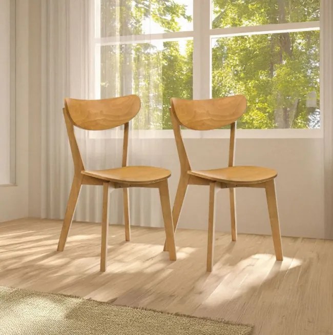 Set dvoch jedálenských stoličiek VIERI hnedé 718113
